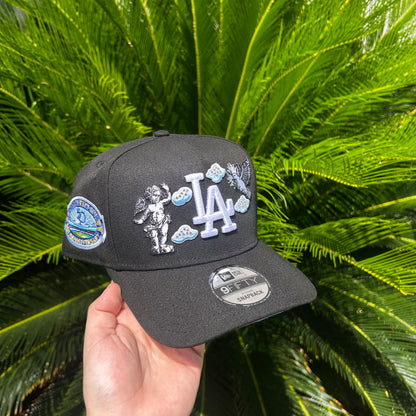 Gorra New Era Exclusiva x Dodgers - Ajustable / Negro/Celeste