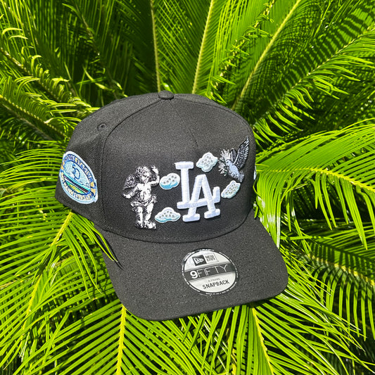 Gorra New Era Exclusiva x Dodgers - Ajustable / Negro/Celeste