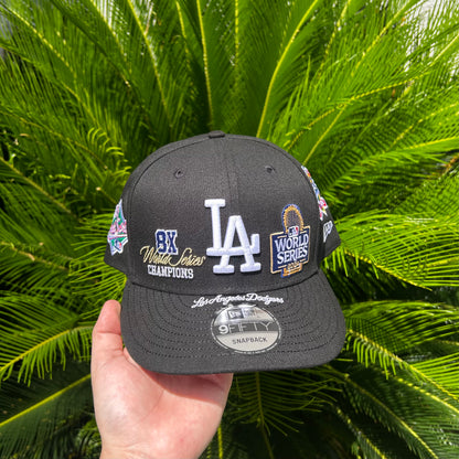 Gorra New Era Exclusiva x Dodgers 9Fifty - Ajustable / Negro/Rojo