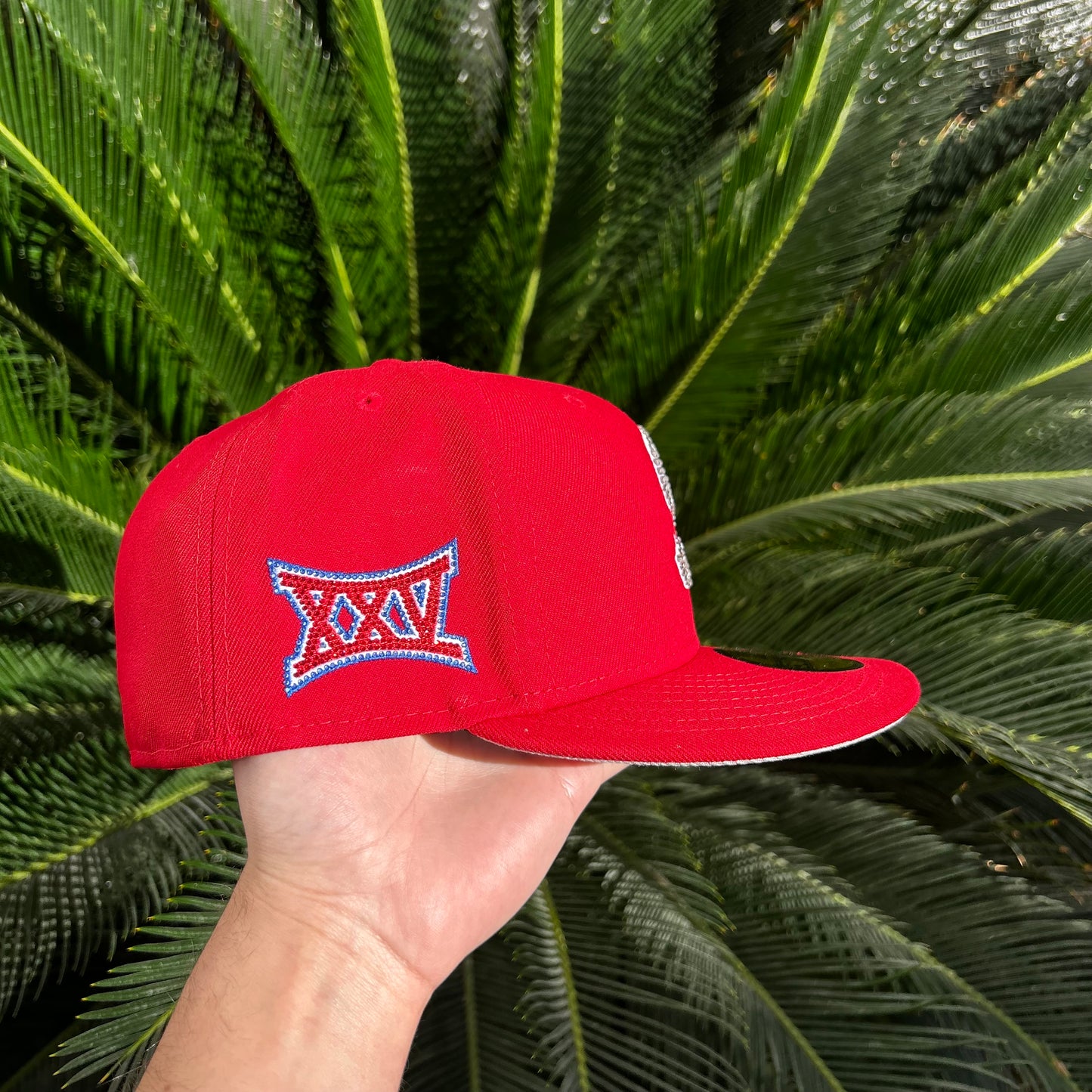 Gorra Exclusiva New Era x Supreme x Swarovski Roja