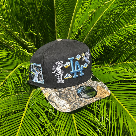 Gorra New Era Exclusiva x Dodgers Ohtani - Ajustable / Negro/Camuflaje/Celeste