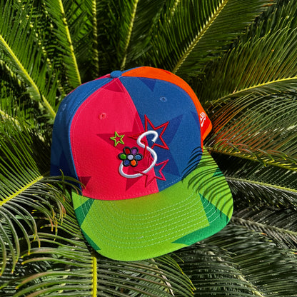 Gorra New Era x Savior Worldwide “Neon Star Pinwheel”