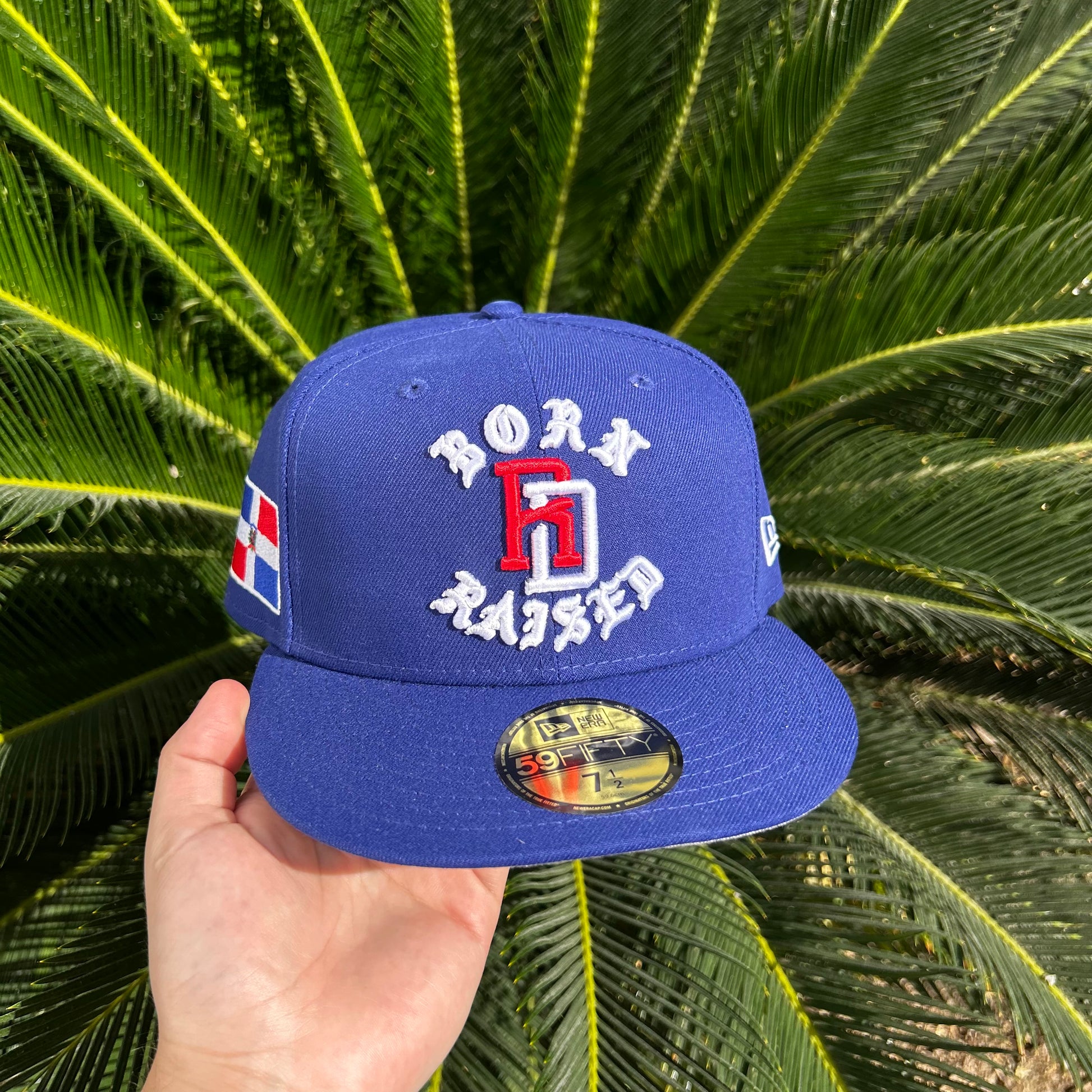 Gorra Exclusiva New Era x Born Raised Republica Dominicana - 7 1/2 / Azul