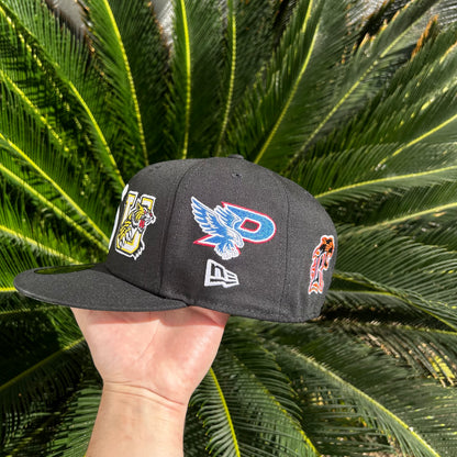Gorra Exclusiva New Era x Supreme Multilogo Negra - 7 3/8 / Negro