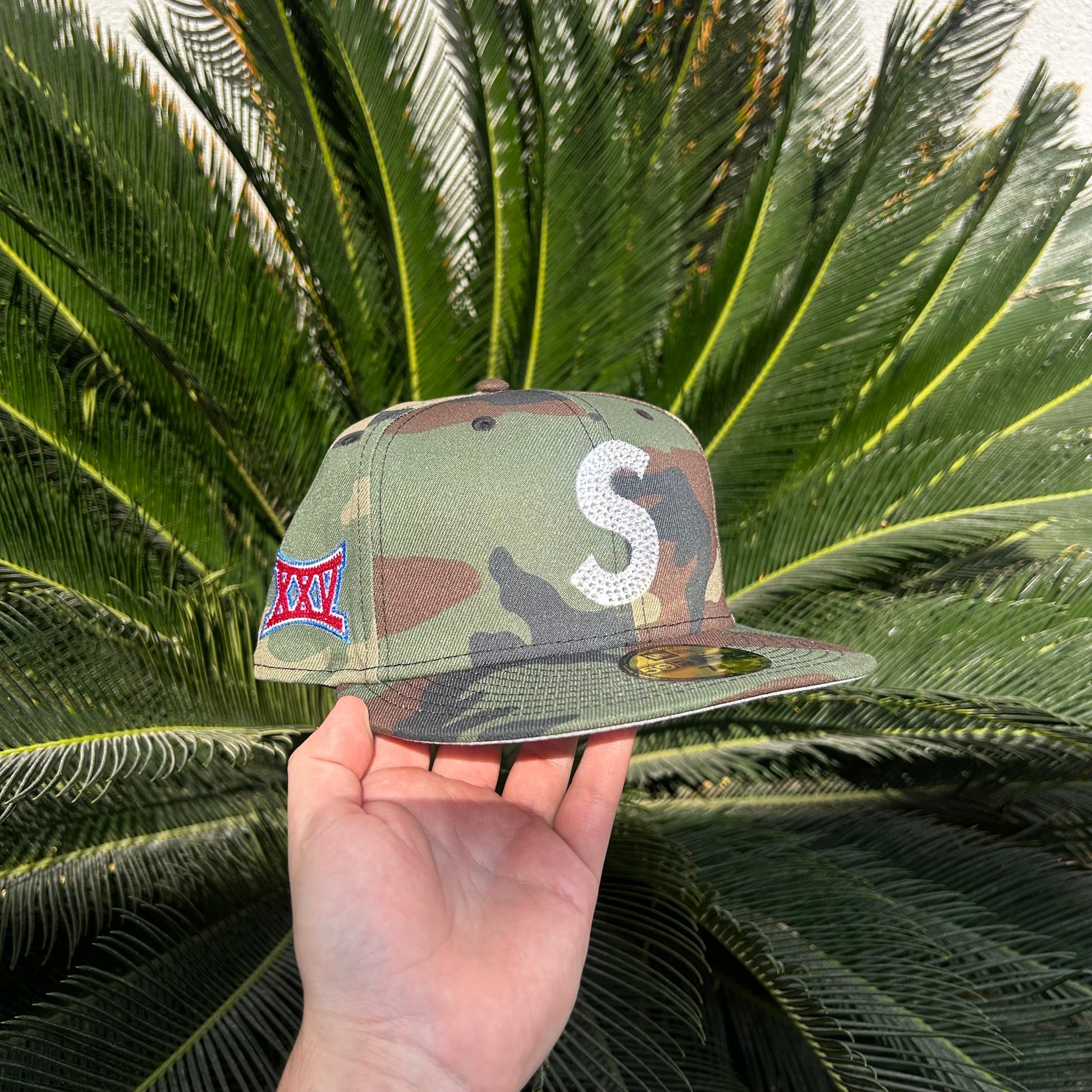 Gorra Exclusiva New Era x Supreme Swarovski Cammo - 7 3/8