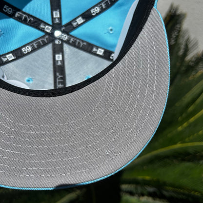 Gorra Exclusiva New Era x Supreme Swarovski Celeste - 7 5/8