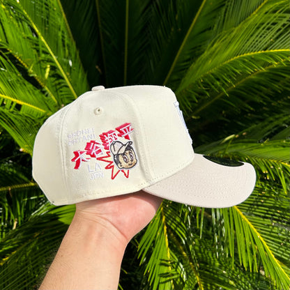 Gorra Exclusiva Dodgers Ohtani White - Ajustable / Blanco/Gris