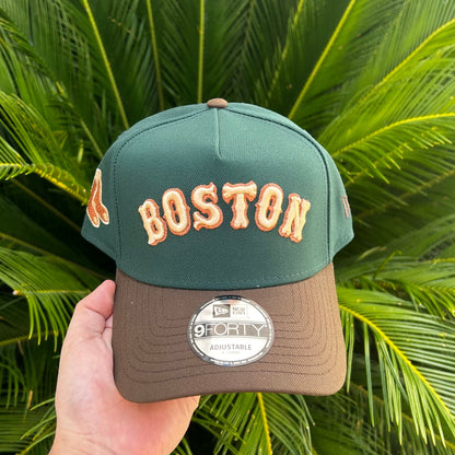 Gorra Exclusiva New Era Boston Retro - Unitalla / Verde/Cafe