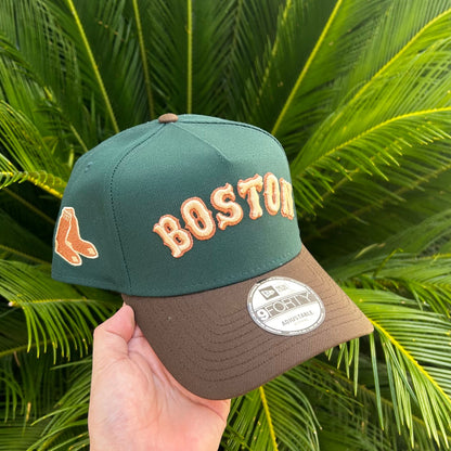Gorra Exclusiva New Era Boston Retro - Unitalla / Verde/Cafe