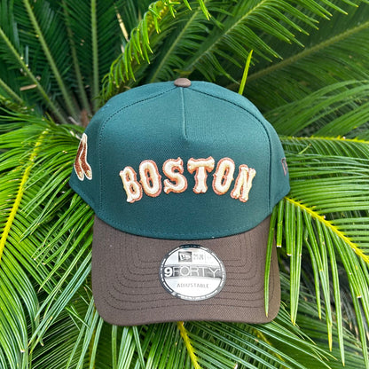 Gorra Exclusiva New Era Boston Retro - Unitalla / Verde/Cafe