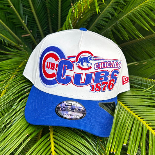 Gorra Exclusiva New Era Chicago Cubs Retro 9Fifty - Unitalla / Blanco/Azul