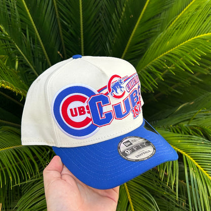 Gorra Exclusiva New Era Chicago Cubs Retro 9Fifty - Unitalla / Blanco/Azul