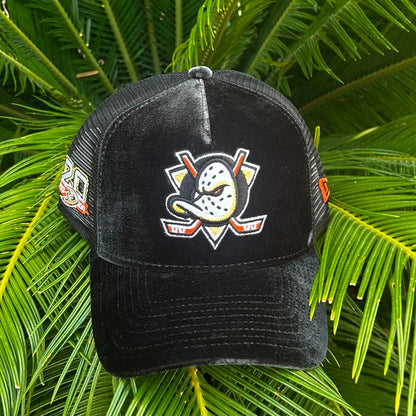 Gorra Exclusiva New Era x Anaheim Ducks Velvet - Unitalla / Negro