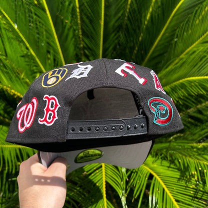 Gorra Exclusiva New Era x MLB All Over - Unitalla / Negro
