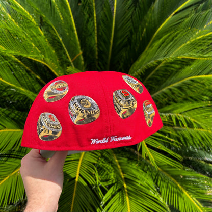 Gorra Exclusiva New Era x Supreme Champion Rings Roja - 7 3/8 / Rojo