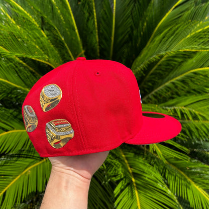 Gorra Exclusiva New Era x Supreme Champion Rings Roja - 7 3/8 / Rojo