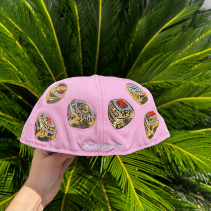Gorra Exclusiva New Era x Supreme Champion Rings Rosa