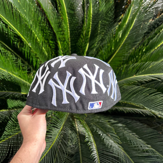 Gorra Exclusiva New Era x Supreme NY Yankees Box Logo - 7 3/8 / Negro