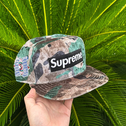 Gorra Exclusiva New Era x Supreme Velvet Camo
