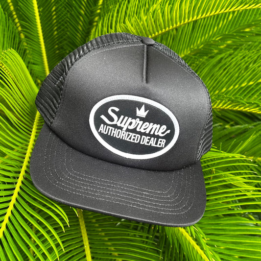 Gorra Exclusiva Supreme Negra Malla Ajustable - Negro