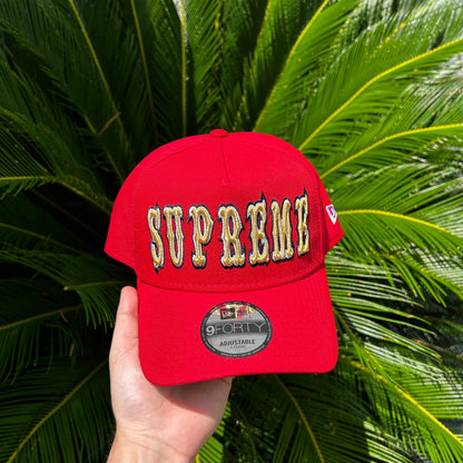 Gorra Exclusiva x Supreme Roja Ajustable - Rojo