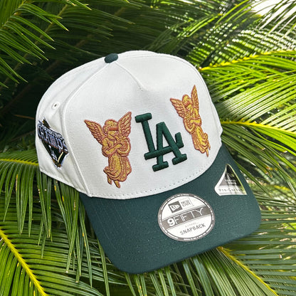 Gorra New Era Exclusiva x Los Angeles Caidos Dodgers 9Fifty - Ajustable / Blanco/Verde
