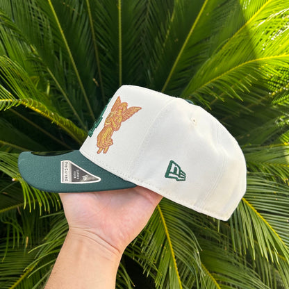 Gorra New Era Exclusiva x Los Angeles Caidos Dodgers 9Fifty - Ajustable / Blanco/Verde