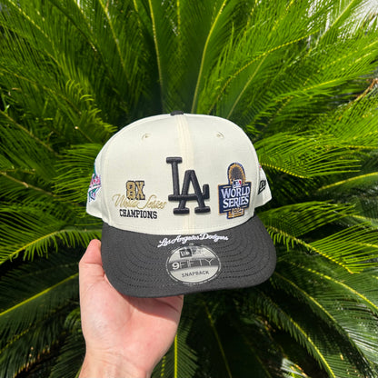 Gorra New Era Exclusiva x Los Angeles Dodgers 9Fifty - Ajustable / Blanco/Negro