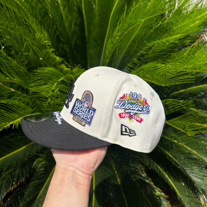 Gorra New Era Exclusiva x Los Angeles Dodgers 9Fifty - Ajustable / Blanco/Negro