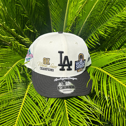 Gorra New Era Exclusiva x Los Angeles Dodgers 9Fifty - Ajustable / Blanco/Negro
