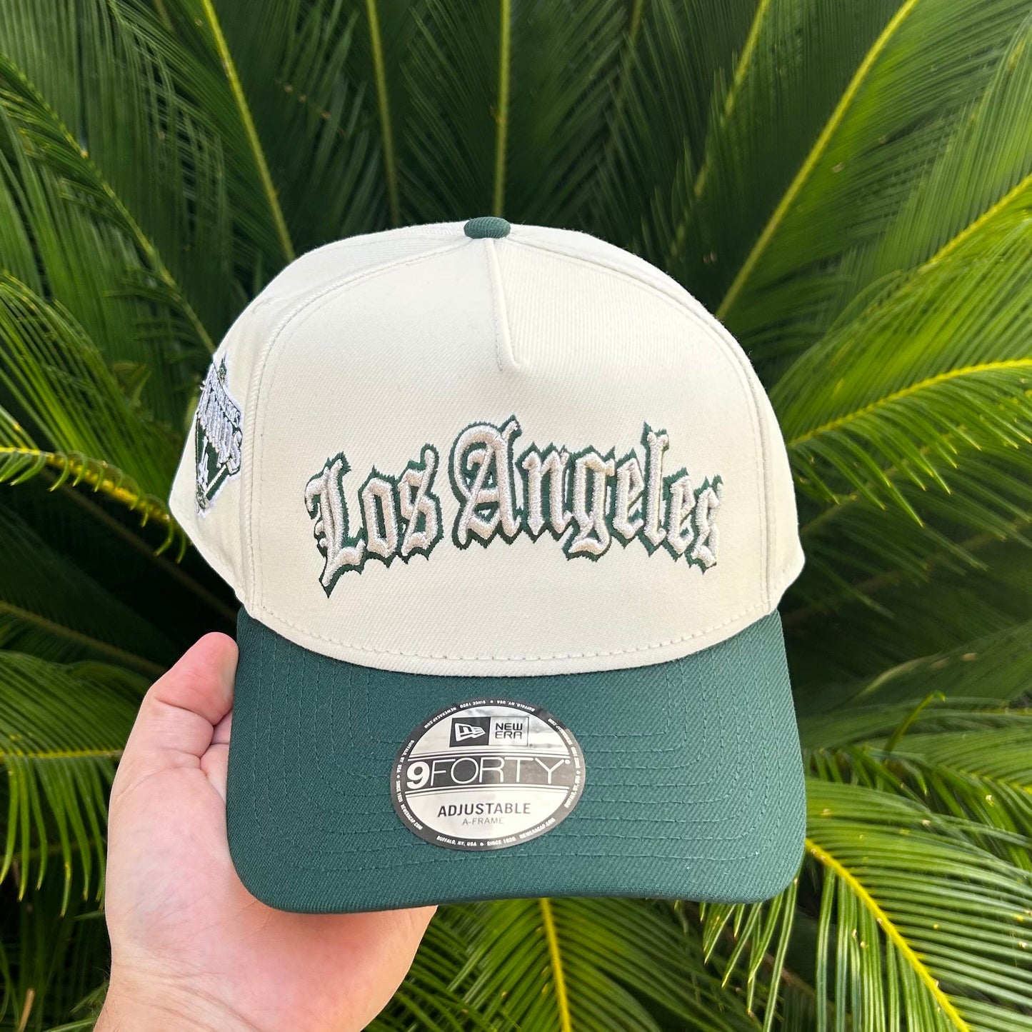 Gorra New Era Exclusiva x Los Angeles Dodgers GTA - Ajustable / Blanco/Verde
